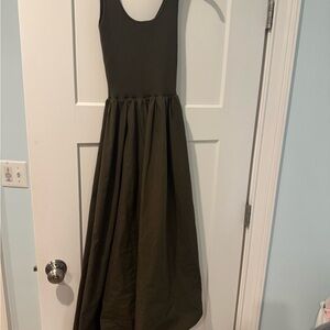 Moon River Olive Maxi Dress